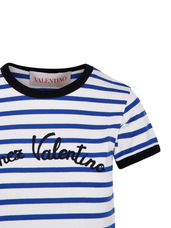 25SS 발렌티노 가라바니 반팔 티셔츠 6B3MG24P961 CR1 AVORIO BLU - VALENTINO GARAVANI