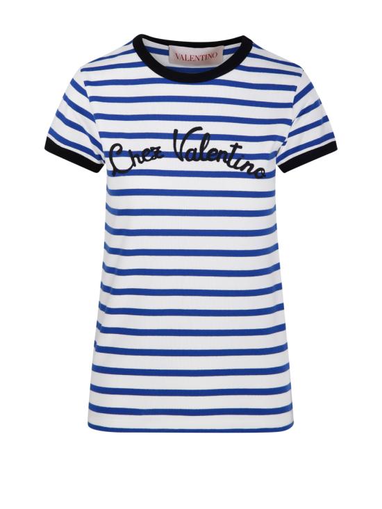 25SS 발렌티노 가라바니 반팔 티셔츠 6B3MG24P961 CR1 AVORIO BLU