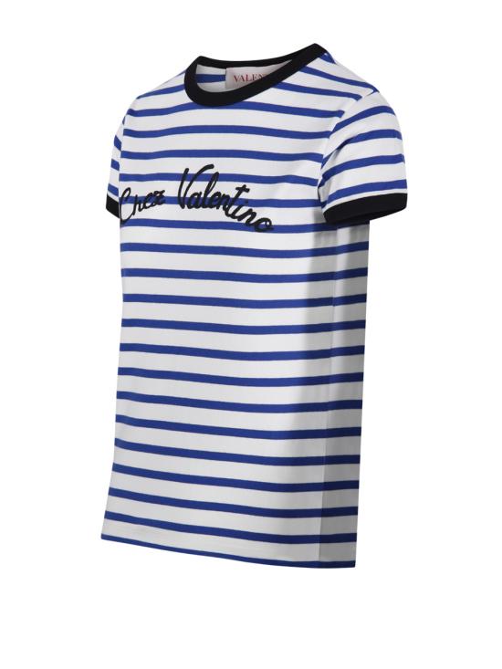 25SS 발렌티노 가라바니 반팔 티셔츠 6B3MG24P961 CR1 AVORIO BLU - VALENTINO GARAVANI