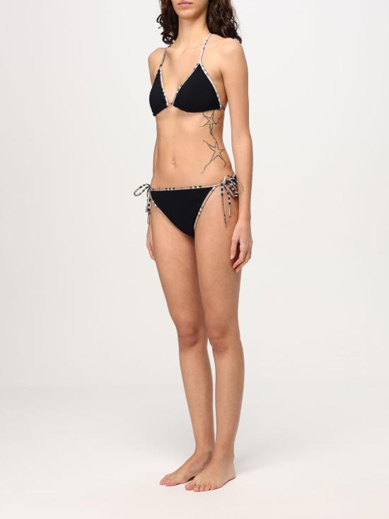 26SS 버버리 마타 빈티지 체크 트라이앵글 비키니 8070463 Black - BURBERRY