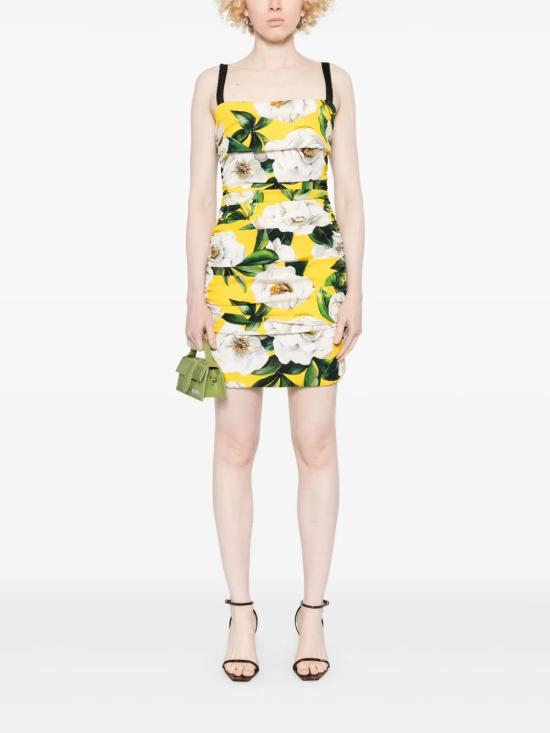 25SS 돌체앤가바나 숏 원피스 F6TMHT FSA7FHG5JB Yellow - DOLCE & GABBANA