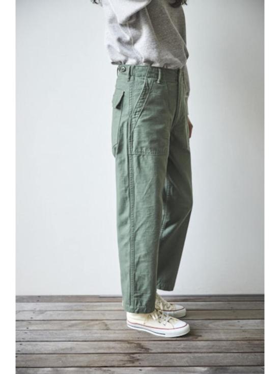  오어슬로우 스트레이트 팬츠 Orslow 여성용 짧은 길이의 US Army 피로 바지 - ORSLOW