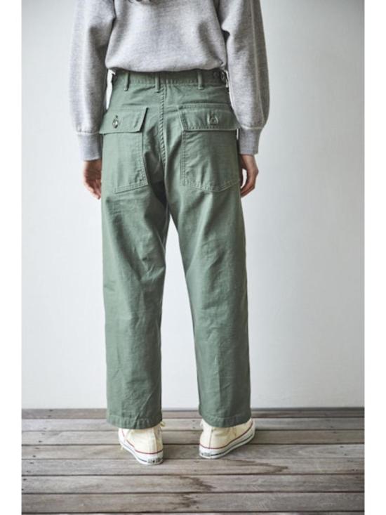  오어슬로우 스트레이트 팬츠 Orslow 여성용 짧은 길이의 US Army 피로 바지 - ORSLOW