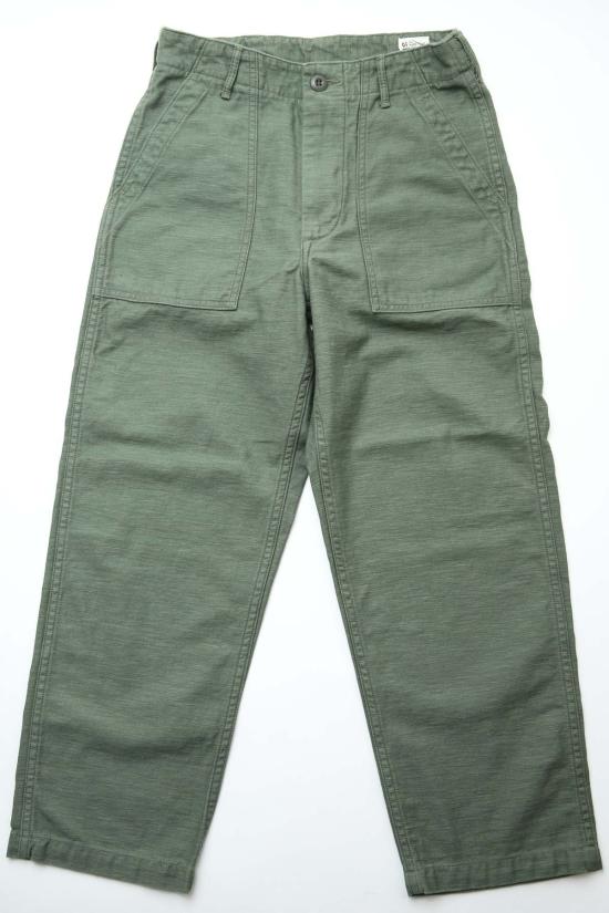  오어슬로우 스트레이트 팬츠 Orslow 여성용 짧은 길이의 US Army 피로 바지 - ORSLOW