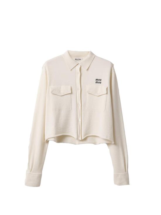 25SS 미우미우 스웨터 MMF945SOOO16OG F0009 BIANCO