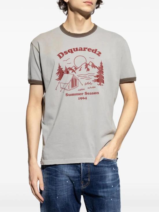  디스퀘어드2 반팔 티셔츠 S74GD1390D20035 850 LIGHT GREY - DSQUARED2