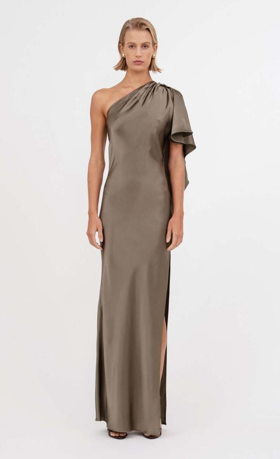  논살란트 레이블 롱 원피스 넌샬런트 라벨 러벨 드레스 모스 - NONCHALANT LABEL