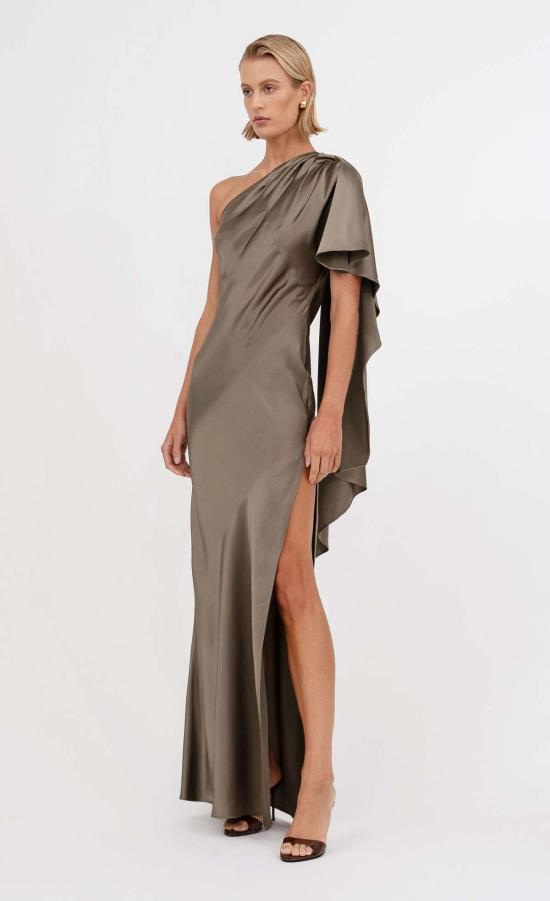  논살란트 레이블 롱 원피스 넌샬런트 라벨 러벨 드레스 모스