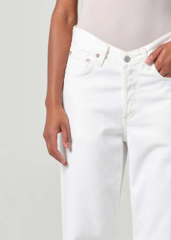  에이골디 스트레이트 팬츠 아골드 V웨이스트 배기 팬츠 밀크쉐이크 - AGOLDE