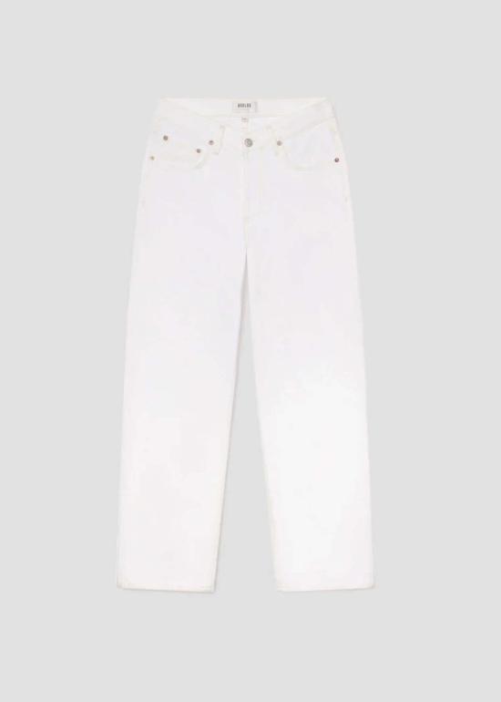  에이골디 스트레이트 팬츠 아골드 V웨이스트 배기 팬츠 밀크쉐이크 - AGOLDE