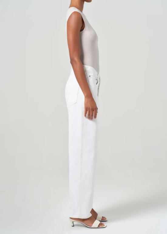  에이골디 스트레이트 팬츠 아골드 V웨이스트 배기 팬츠 밀크쉐이크 - AGOLDE