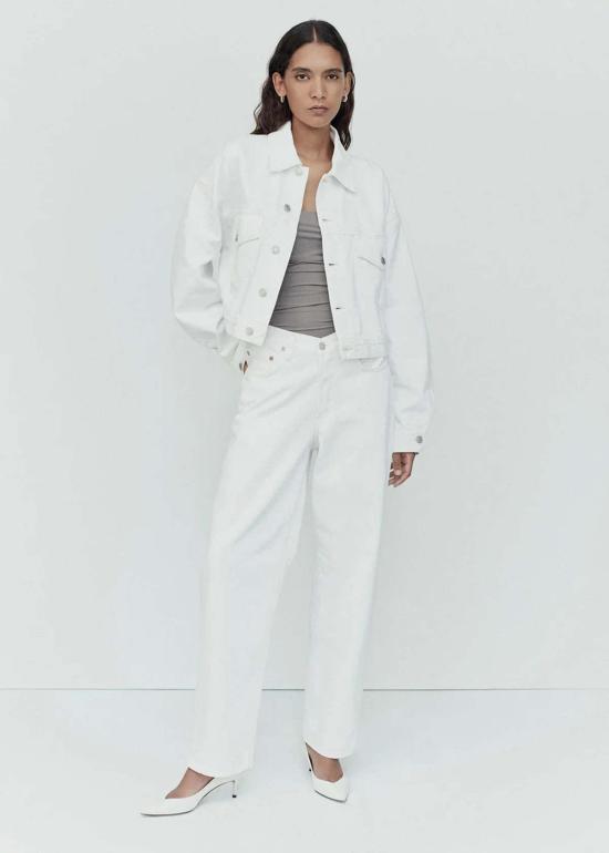  에이골디 스트레이트 팬츠 아골드 V웨이스트 배기 팬츠 밀크쉐이크 - AGOLDE