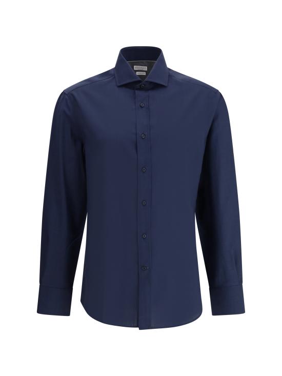 25SS 브루넬로 쿠치넬리 긴팔 셔츠 MM6701718 C045 BLUE