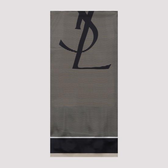 25SS 생로랑 머플러/스카프 822138 3Y039 4178 NAVY IVORY - SAINT LAURENT