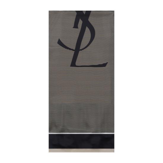 25SS 생로랑 머플러/스카프 822138 3Y039 4178 NAVY IVORY - SAINT LAURENT
