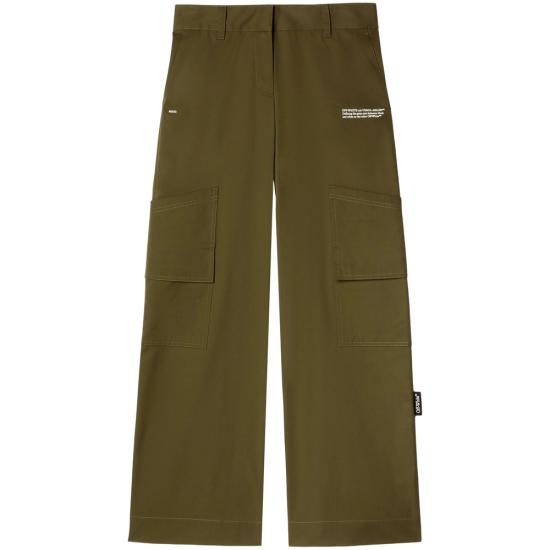 25SS 오프화이트 스트레이트 팬츠 OWCF026S25FA B002 5801 GREEN