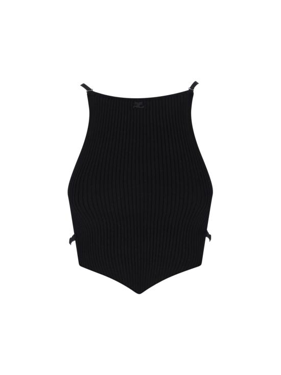 25SS 쿠레쥬 민소매 티셔츠 125MTO383FI0001 9999 Black