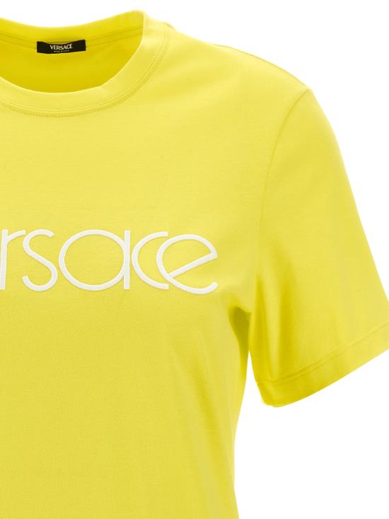  베르사체 반팔 티셔츠 10142731A091202Y860 Yellow - VERSACE