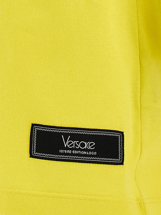  베르사체 반팔 티셔츠 10142731A091202Y860 Yellow - VERSACE