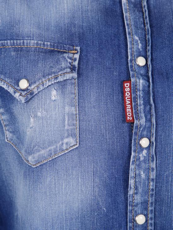 25SS 디스퀘어드2 셔츠 S75DL0894 S30341 470 NAVY BLUE - DSQUARED2