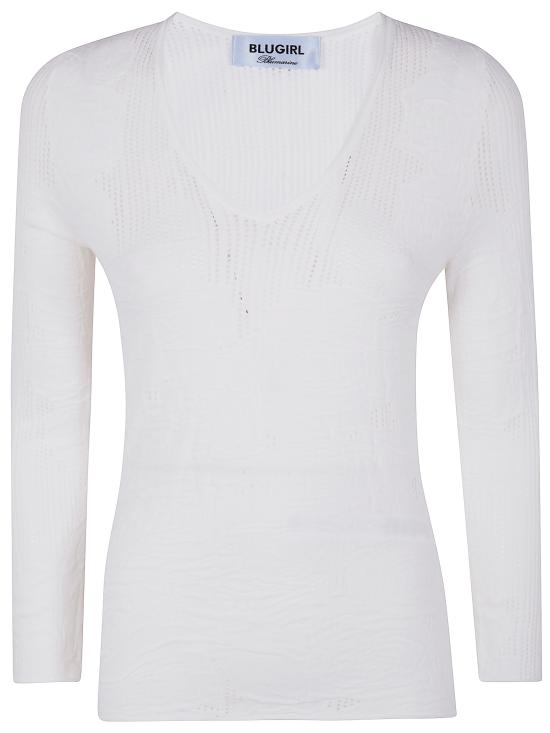 25SS 블루걸 스웨터 RA5011MS99E 14300 CHALK