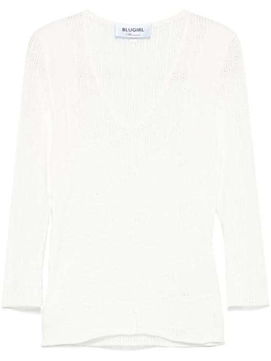 25SS 블루걸 스웨터 RA5011MS99E 14300 CHALK - BLUGIRL