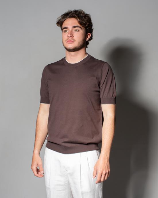 25SS 브루넬로 쿠치넬리 스웨터 M29805200 CKQ12 Testa di moro - BRUNELLO CUCINELLI