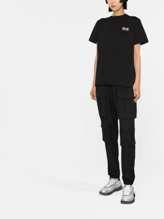 25SS 골든구스 반팔 티셔츠 GWP01220 P00087980203 Black - GOLDEN GOOSE