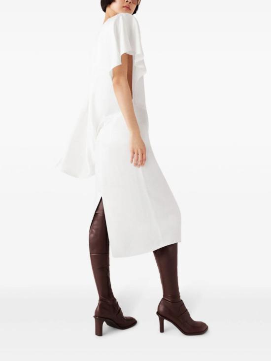 24FW 스텔라 맥카트니 미디 원피스 6A04463BU370 9200 CREAM - STELLA MCCARTNEY