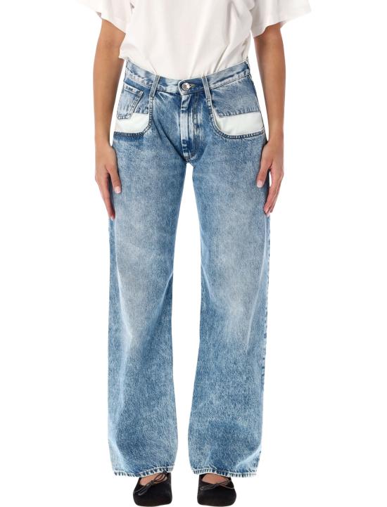 26FW 마르지엘라 컨트래스티드 포켓 스트레이트 진 S51LA0052S30513 470 MEDIUM WASH