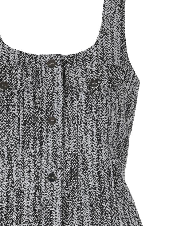 25SS 가니 숏 원피스 W0186371 CELESTIAL BLUE DOM - GANNI