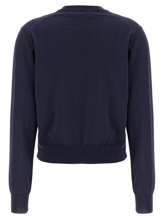 25SS 메종키츠네 베이비 폭스 패치 레귤러 가디건 MW00507KT1036P492 Blue - MAISON KITSUNE