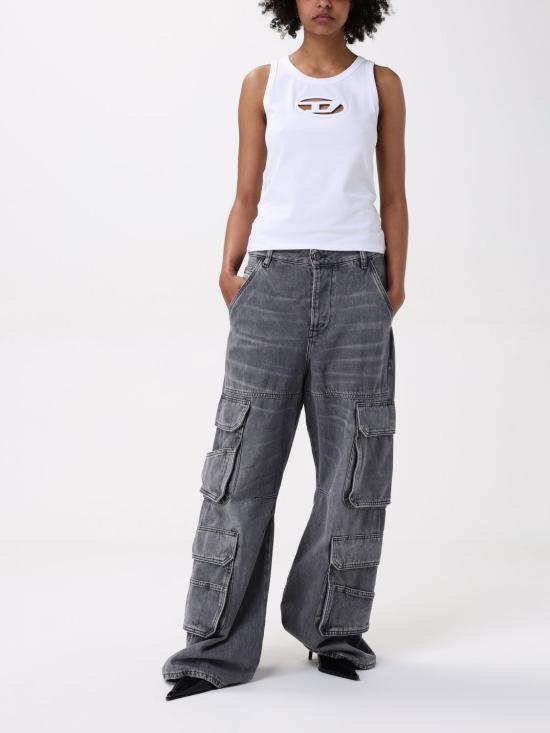 25FW 디젤 민소매 티셔츠 A157030AFAA 100 White - DIESEL