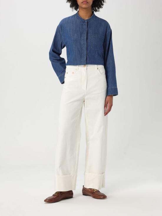 25FW 에스막스마라 스트레이트 팬츠 2519131031600 001 White - 'S MAX MARA