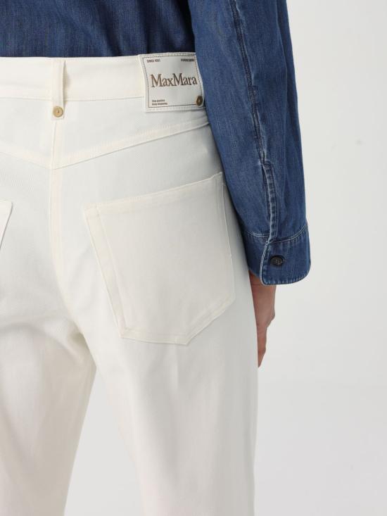 25FW 에스막스마라 스트레이트 팬츠 2519131031600 001 White - 'S MAX MARA