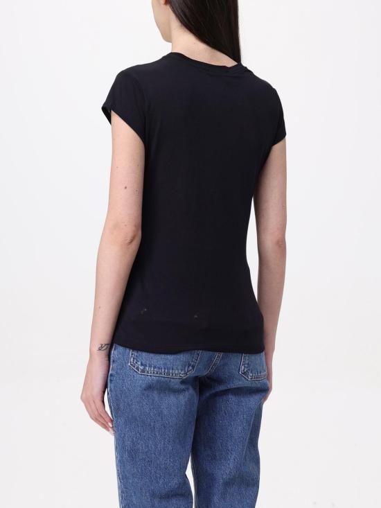 25FW 엘리자베타프랜치 반팔 티셔츠 MA004 110 Black - ELISABETTA FRANCHI