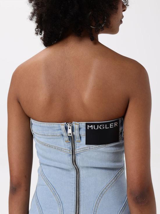 25SS 뮈글러 숏 원피스 25P6RO1616242 6048 Blue - MUGLER