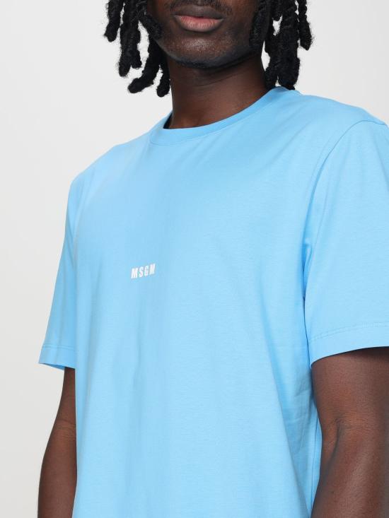 25SS 엠에스지엠 반팔 티셔츠 3840MM500257002 84 Turquoise - MSGM