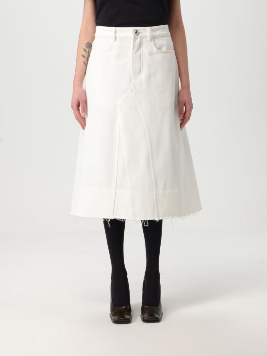 25SS 질샌더 스커트 J02MA0264J46655 100 White