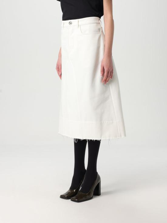 25SS 질샌더 스커트 J02MA0264J46655 100 White - JIL SANDER