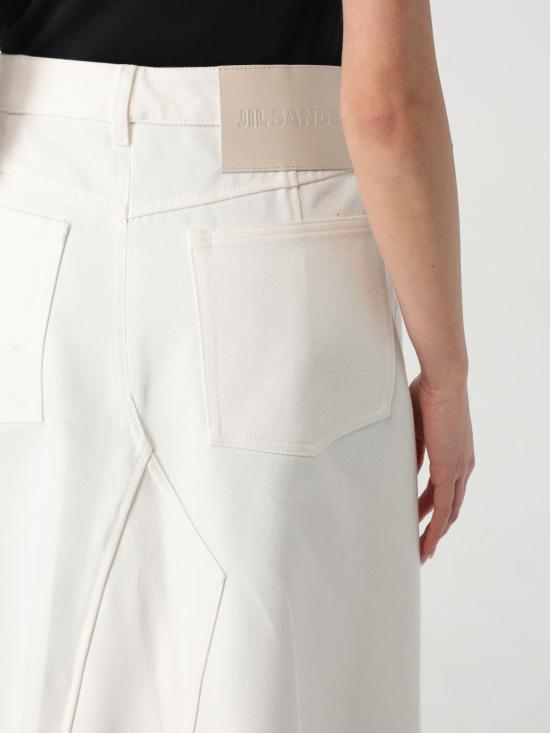 25SS 질샌더 스커트 J02MA0264J46655 100 White - JIL SANDER