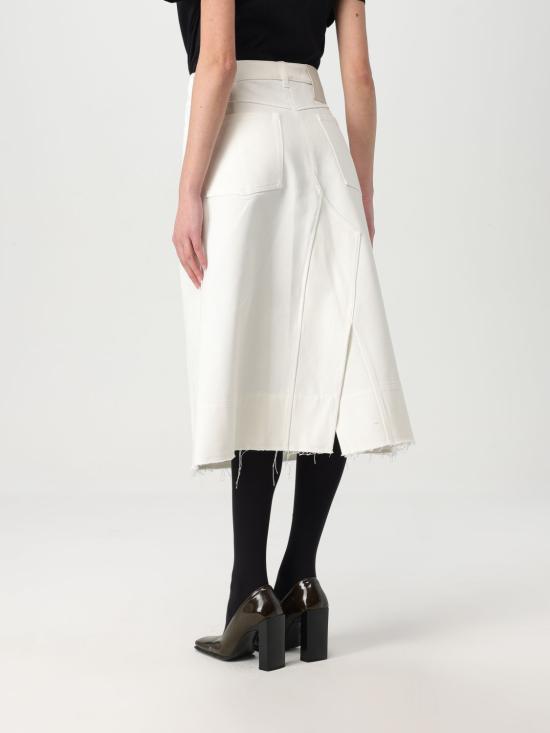 25SS 질샌더 스커트 J02MA0264J46655 100 White - JIL SANDER