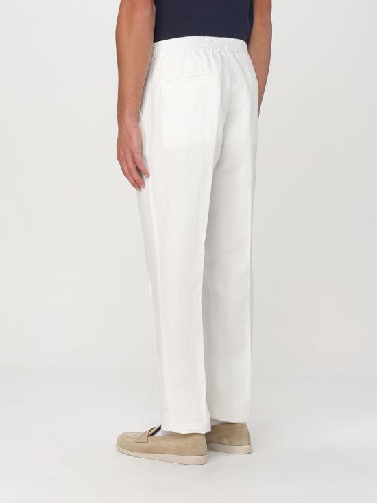 25FW 브루넬로 쿠치넬리 스트레이트 팬츠 MH255E1710 C1900 White - BRUNELLO CUCINELLI