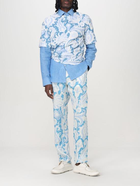 25FW 에트로 긴팔 셔츠 MRIB000299TU3D1 B0482 Gnawed Blue - ETRO