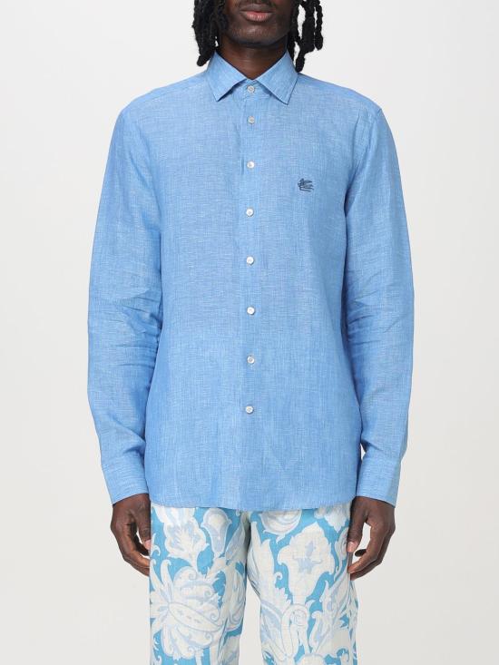 25FW 에트로 긴팔 셔츠 MRIB000299TU3D1 B0482 Gnawed Blue