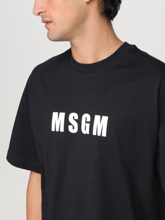 25SS 엠에스지엠 반팔 티셔츠 3840MM109257002 99 Black - MSGM