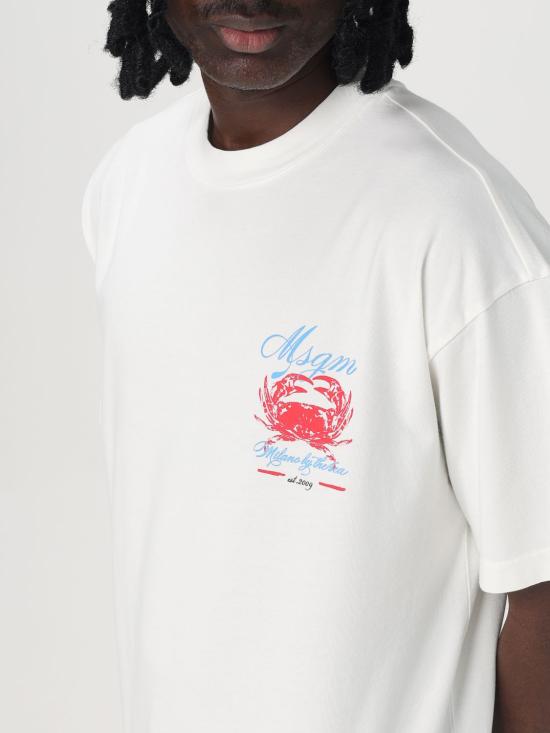 25SS 엠에스지엠 반팔 티셔츠 3840MM107257098 02 White - MSGM