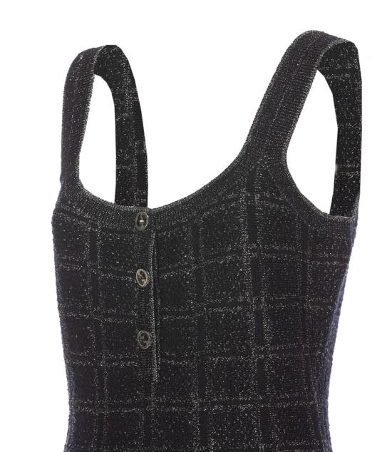 25SS 구찌 숏 원피스 812132XKEDI1138 Black - GUCCI