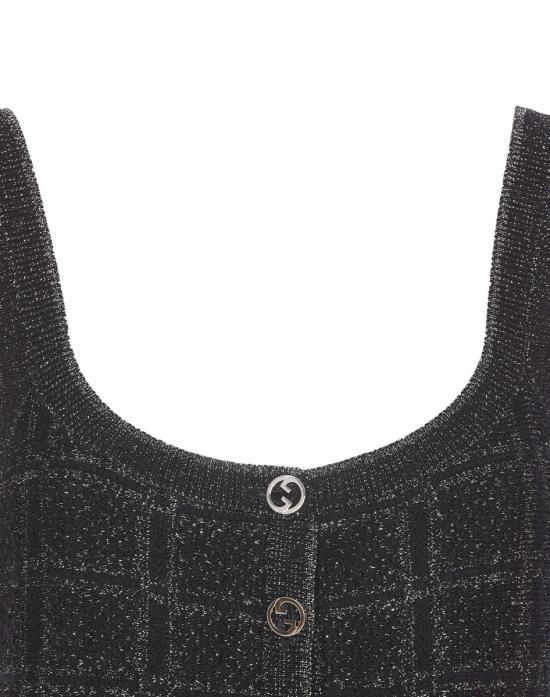 25SS 구찌 숏 원피스 812132XKEDI1138 Black - GUCCI