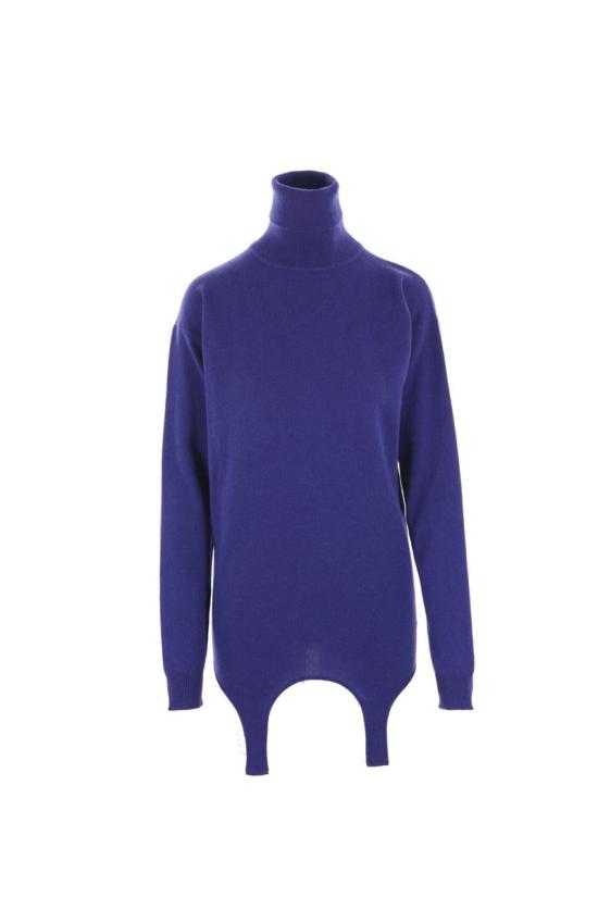 24FW 생로랑 터틀넥 806969YALL24069 BLEU ROI